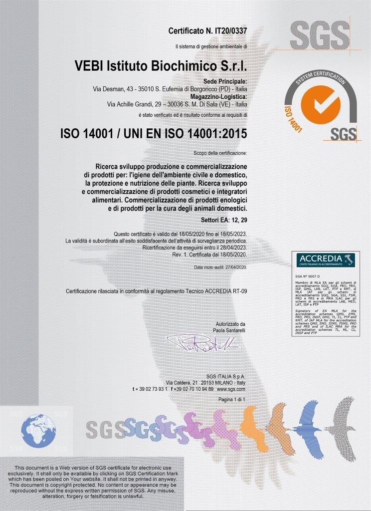 Certificazione ISO 14001